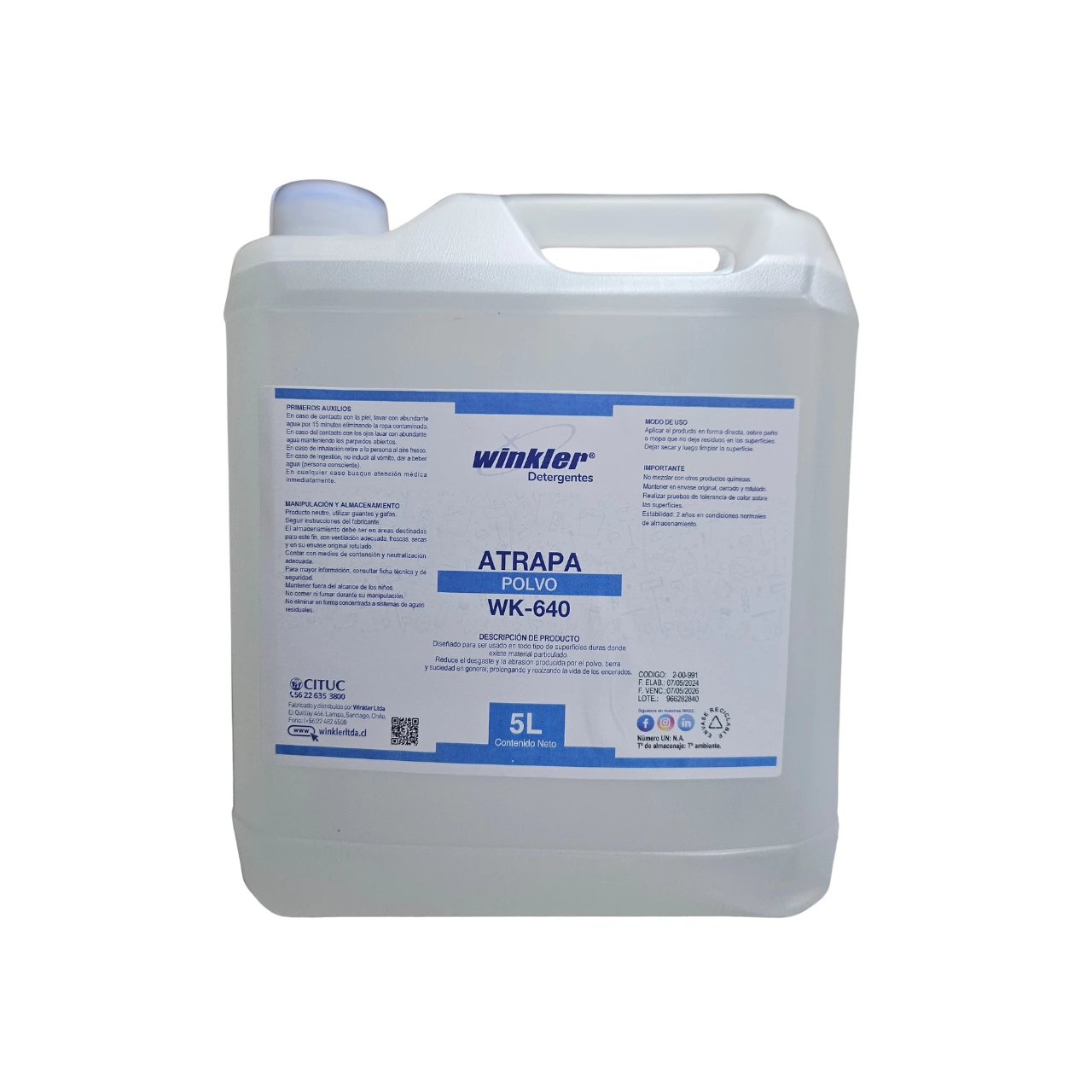 Atrapa Polvo - Wk-640 - 5 Litros