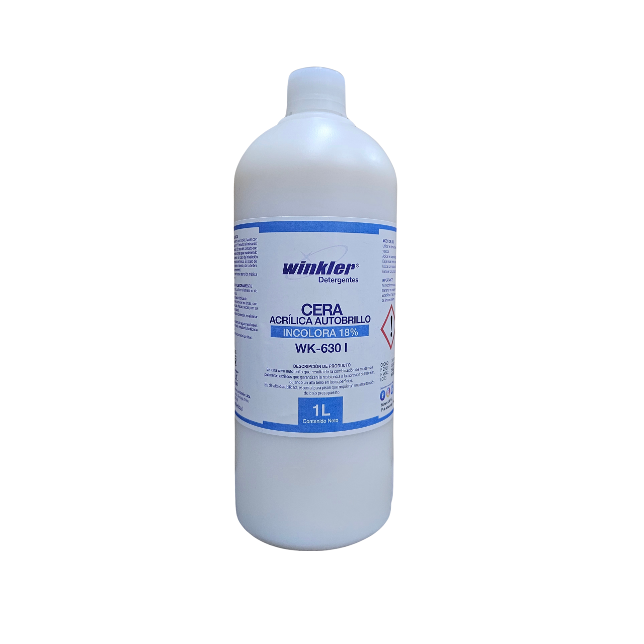 Cera Acrilica Autobrillo Incolora al 18% - WK-630I - 1 Litro