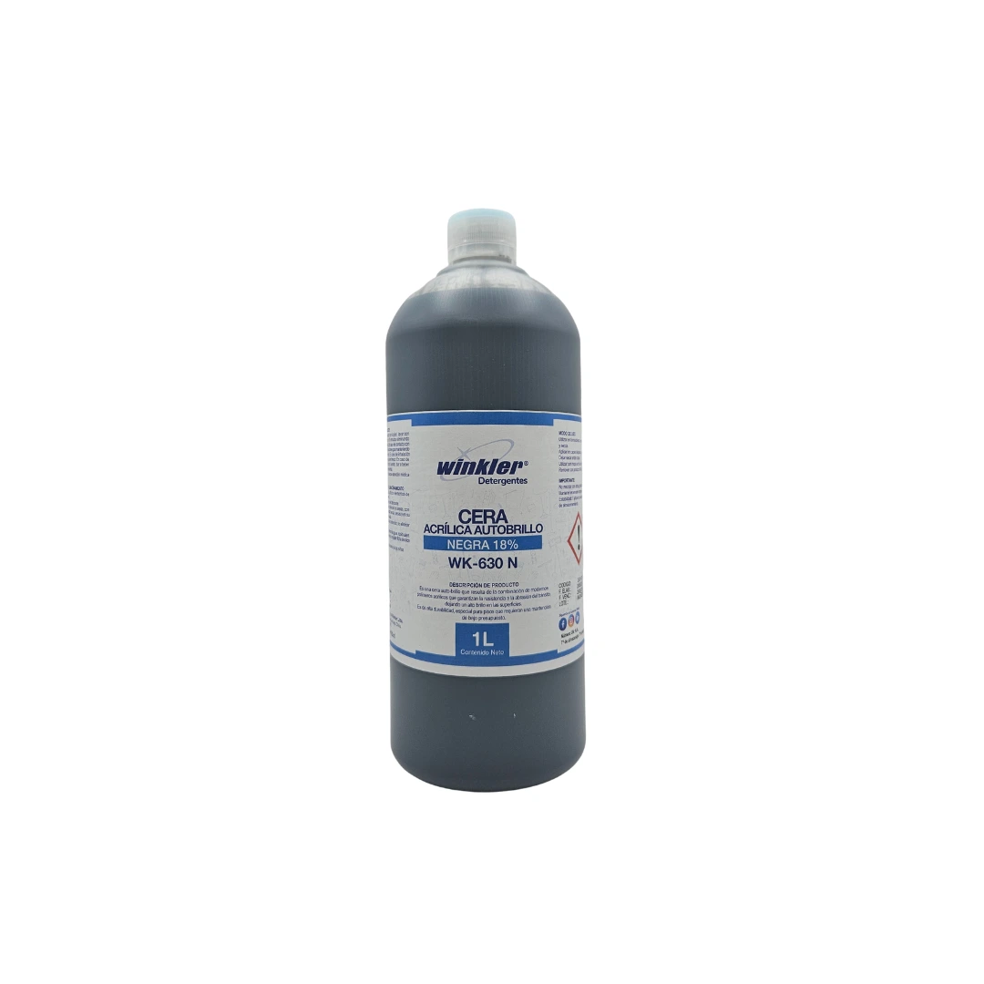 Cera Acrílica Autobrillo Negra 18% - WK-630 N - 1 Litro