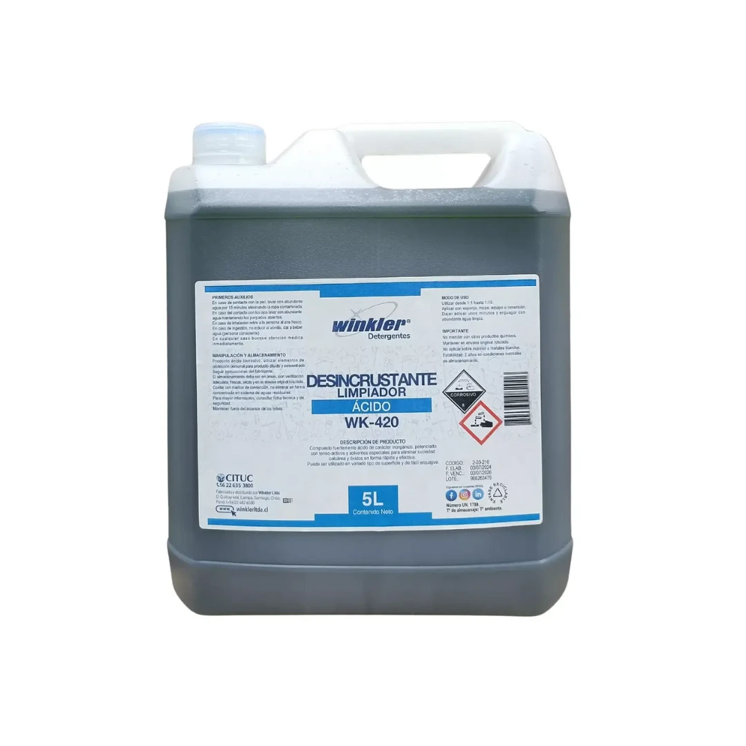 Desincrustante Limpiador Acido - Wk-420 - 5 Litros
