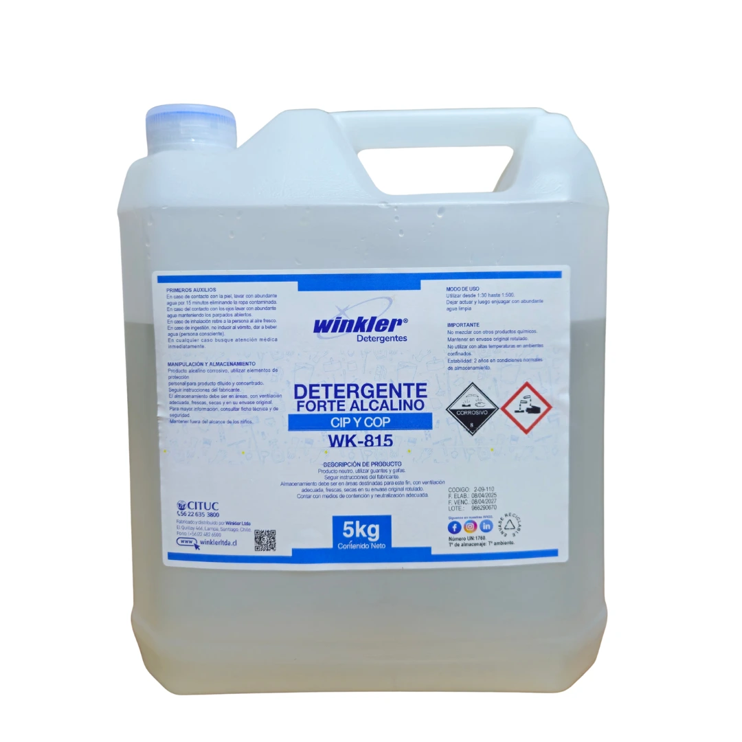 Detergente Liquido Alcalino Forte CIP Y COP - WK-815 (5KG)