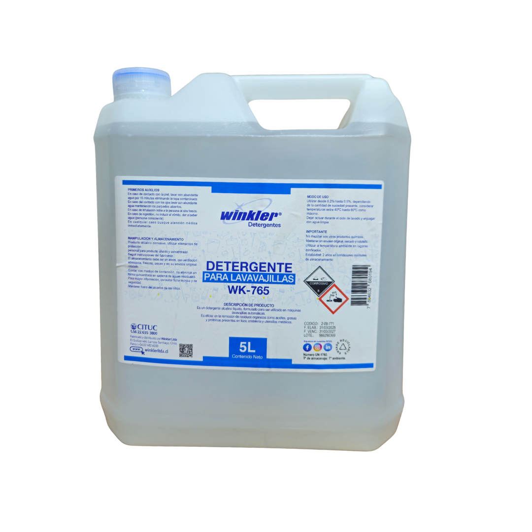 Detergente para Lavavajilla Concentrado - Wk-765 - 5 Litros
