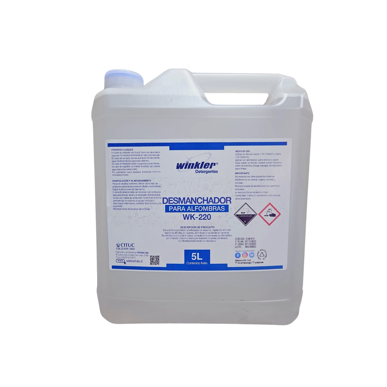 Desmanchador de Alfombra y Tapiz Wk-220 - 5 Litros