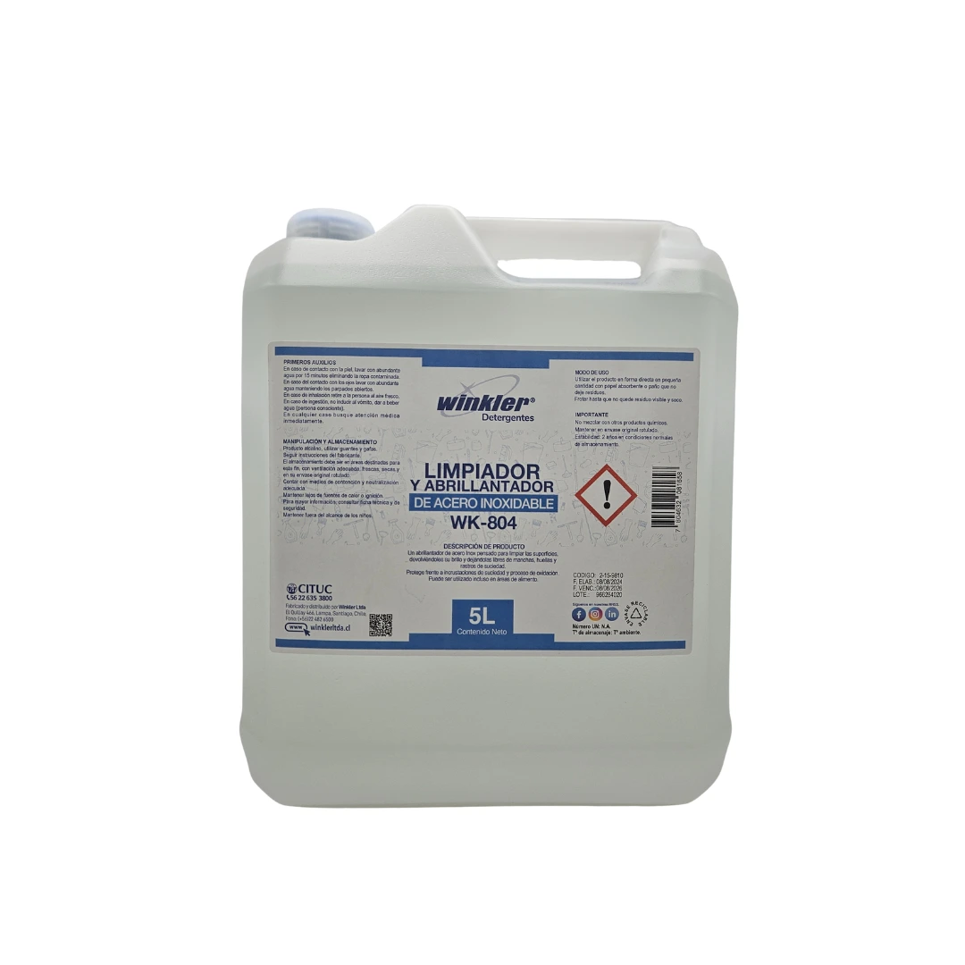 Limpiador y Abrillantador Acero Inoxidable - WK-804 - 5 Litros