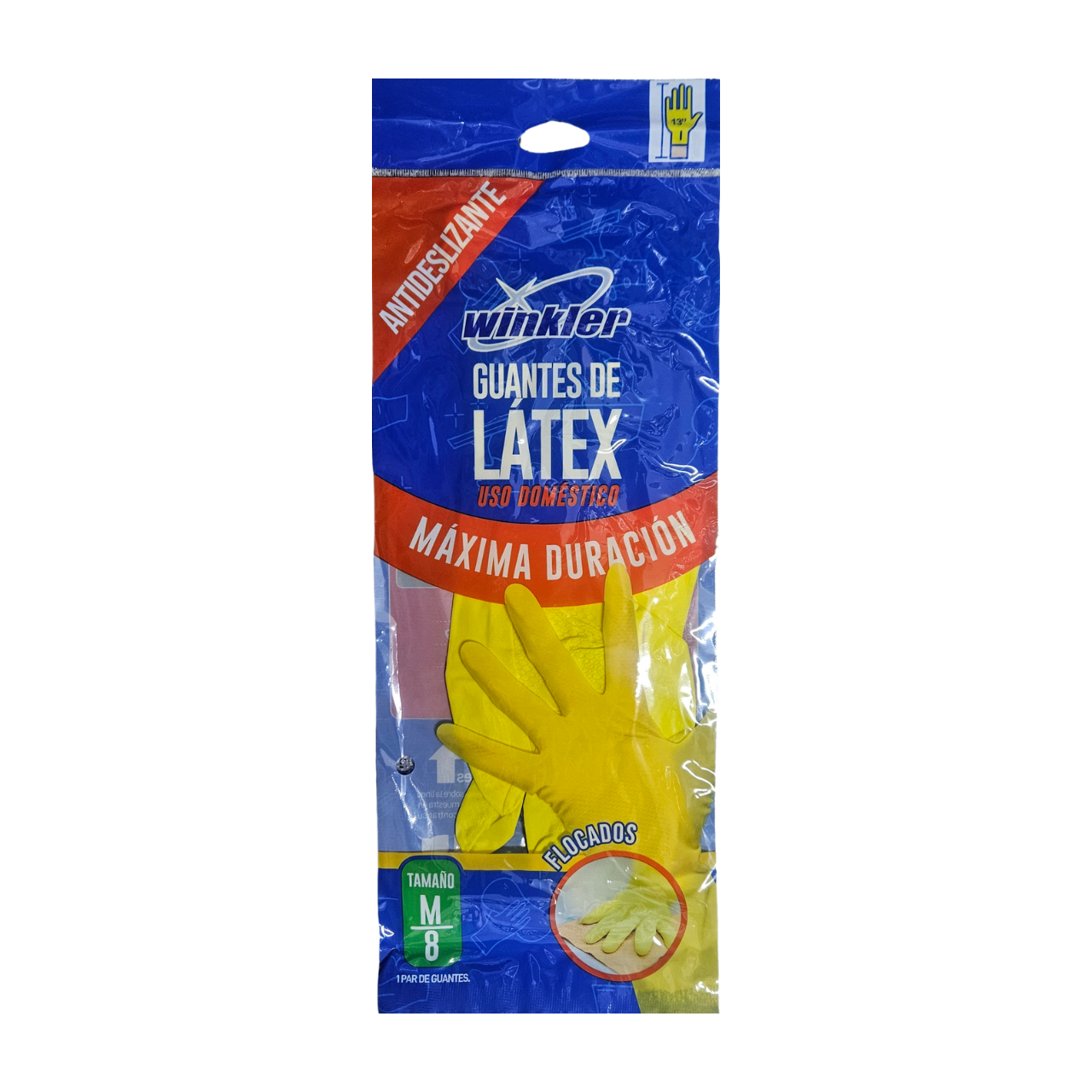 Guantes Latex Amarillo Flocado 13" Un PAR - Winkler